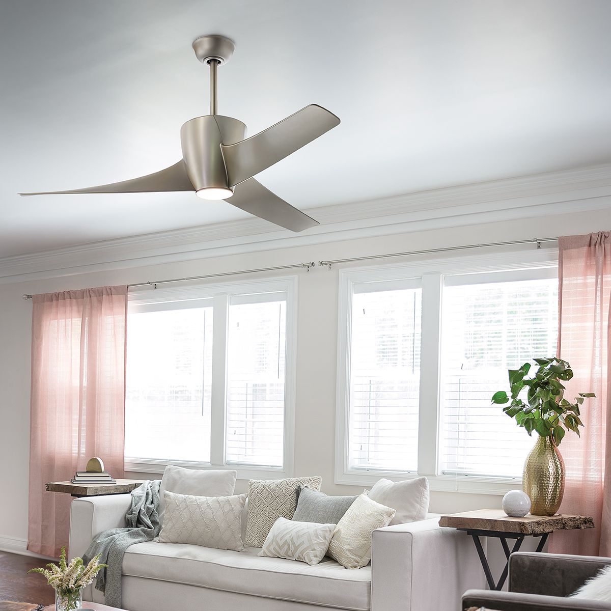 Kichler Phree LED 56" Fan - Brushed Nickel
