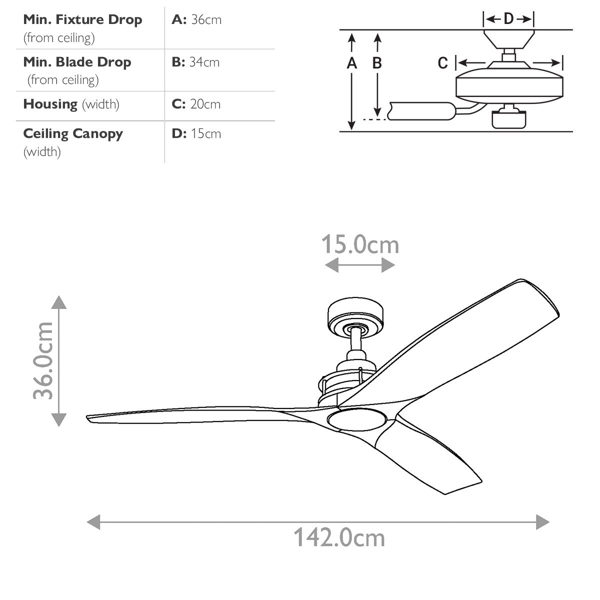 Kichler Ried 56" Fan - Anvil Iron