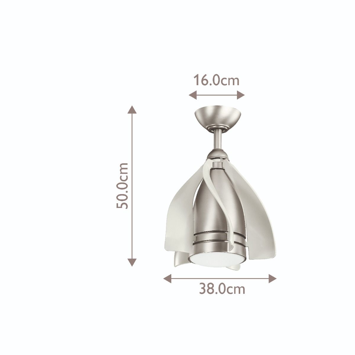 Kichler Terna LED 15" Fan - Brushed Nickel