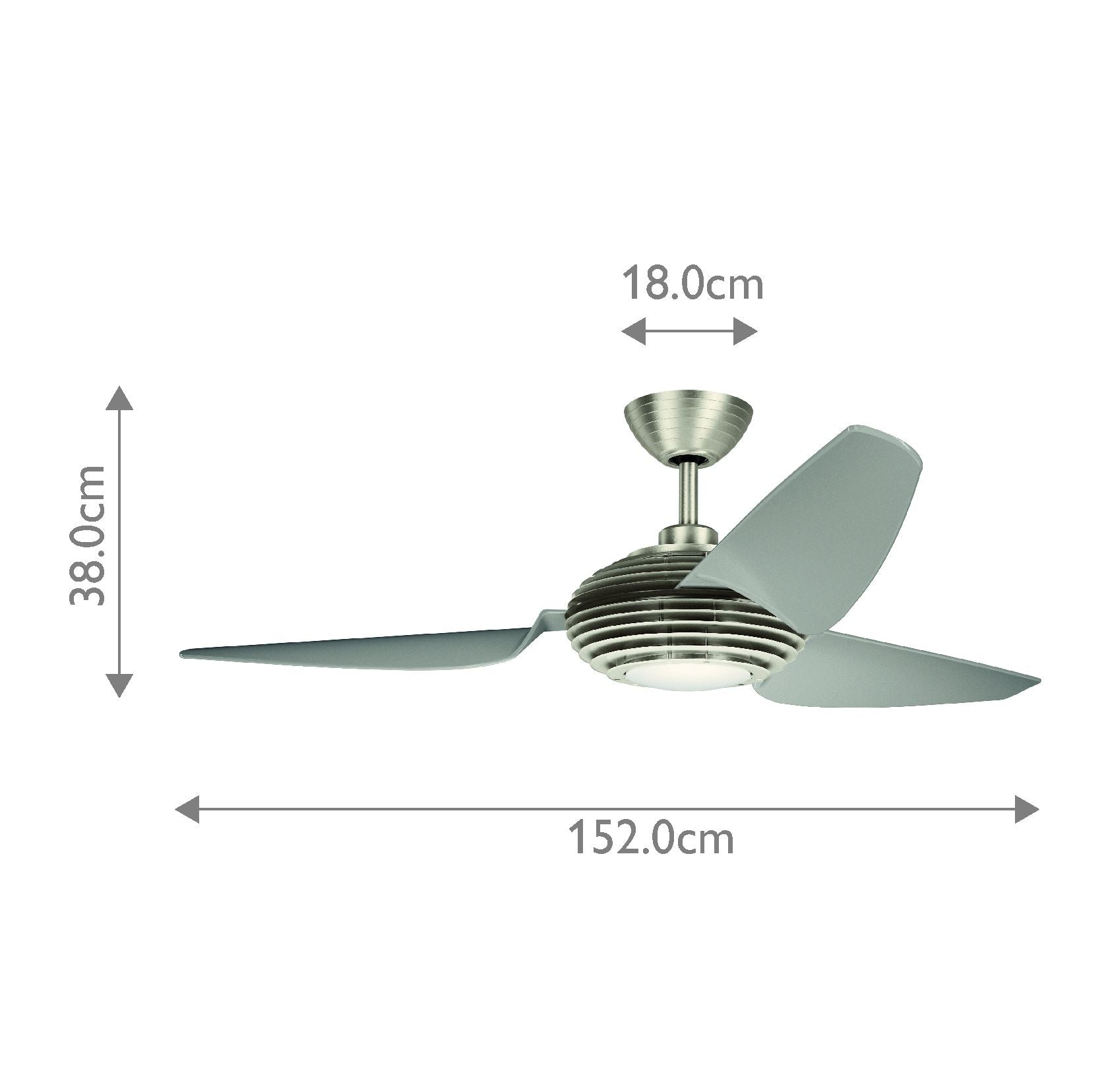 Kichler Voya 60" Fan - Brushed Stainless Steel