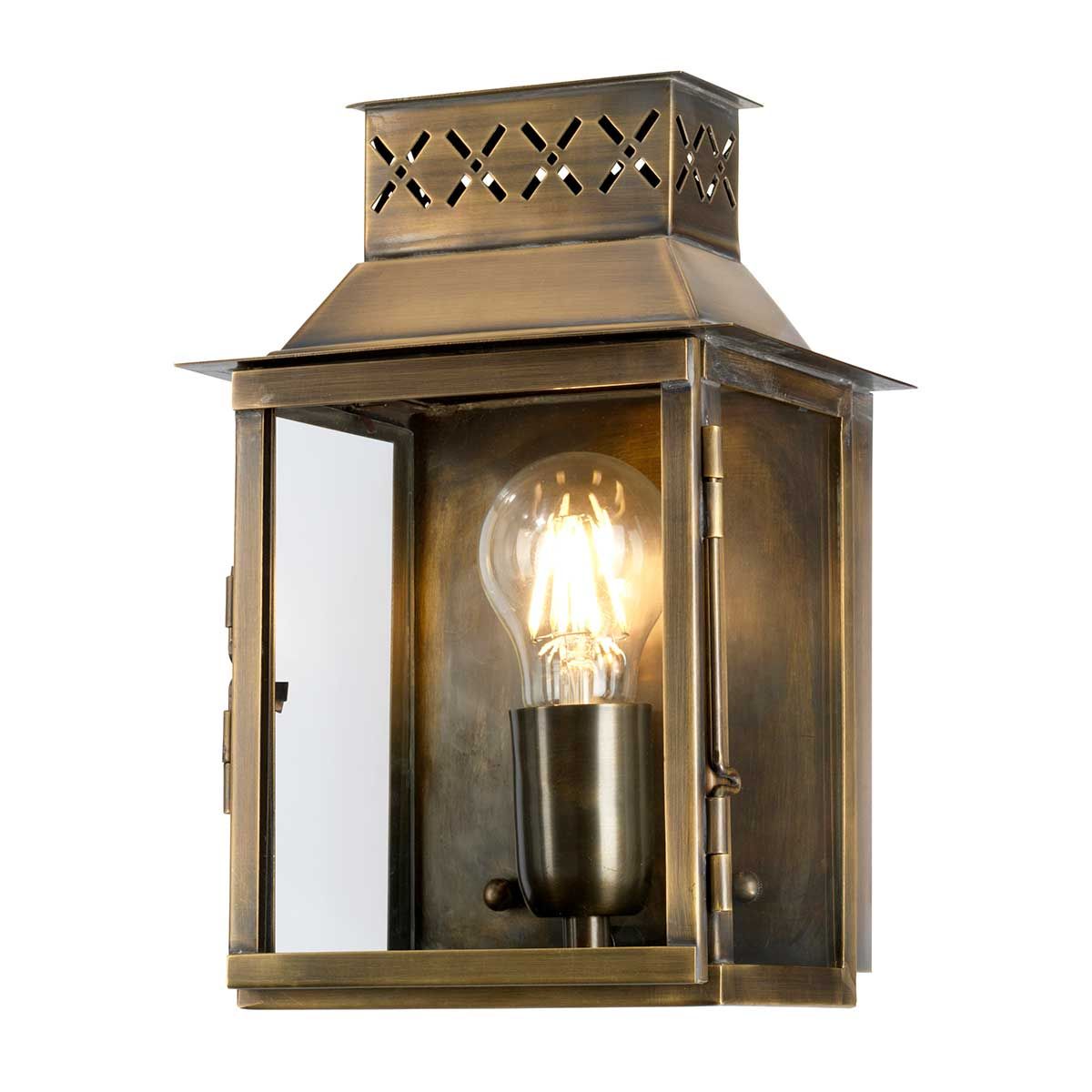 Elstead Lambeth Palace Single Wall Lantern - Aged Brass