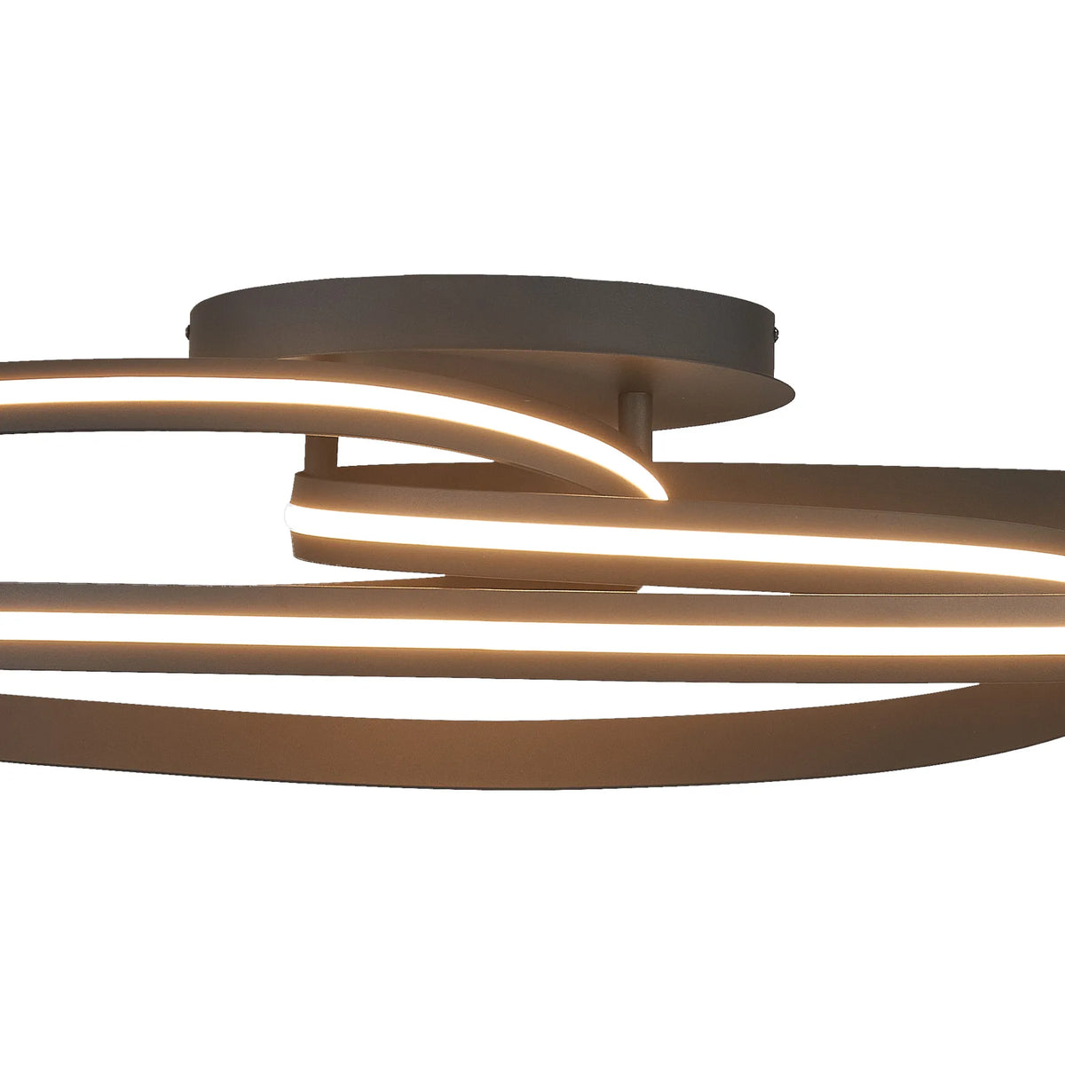 Fabula Laven Double Loop Flush Ceiling Light – 100.5 cm – Dark Grey