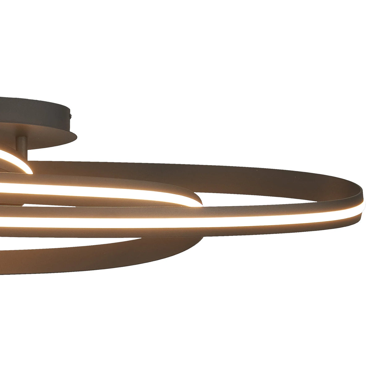 Fabula Laven Double Loop Flush Ceiling Light – 100.5 cm – Dark Grey