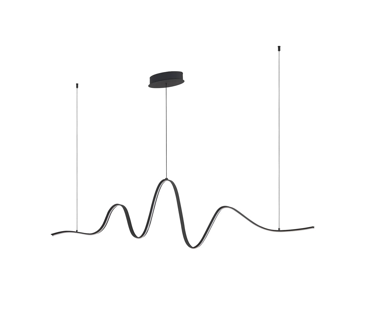 Fabula Laven Wave Pendant Light – 166.5 cm – Dark Grey