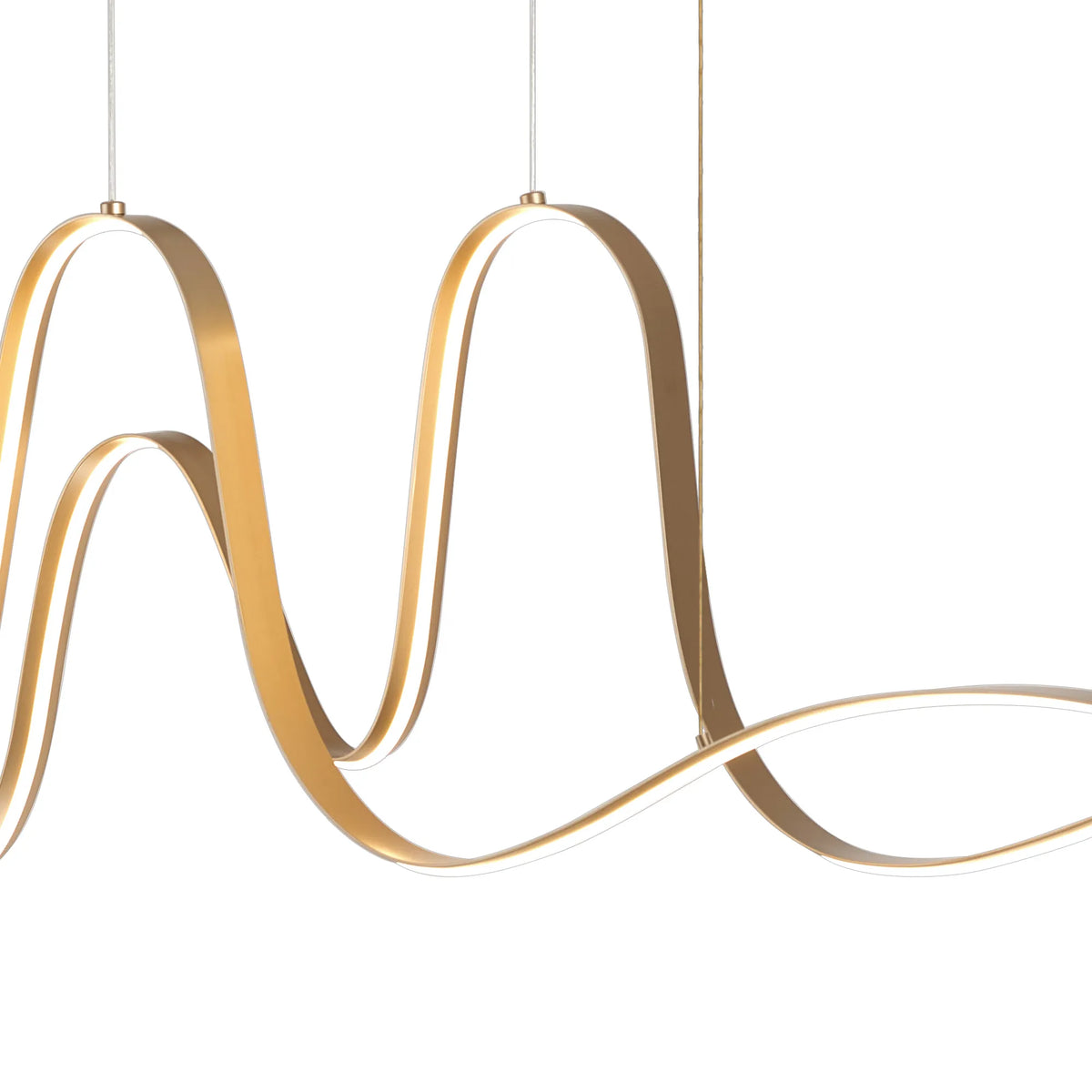 Fabula Laven Double Wave Pendant Light – Gold