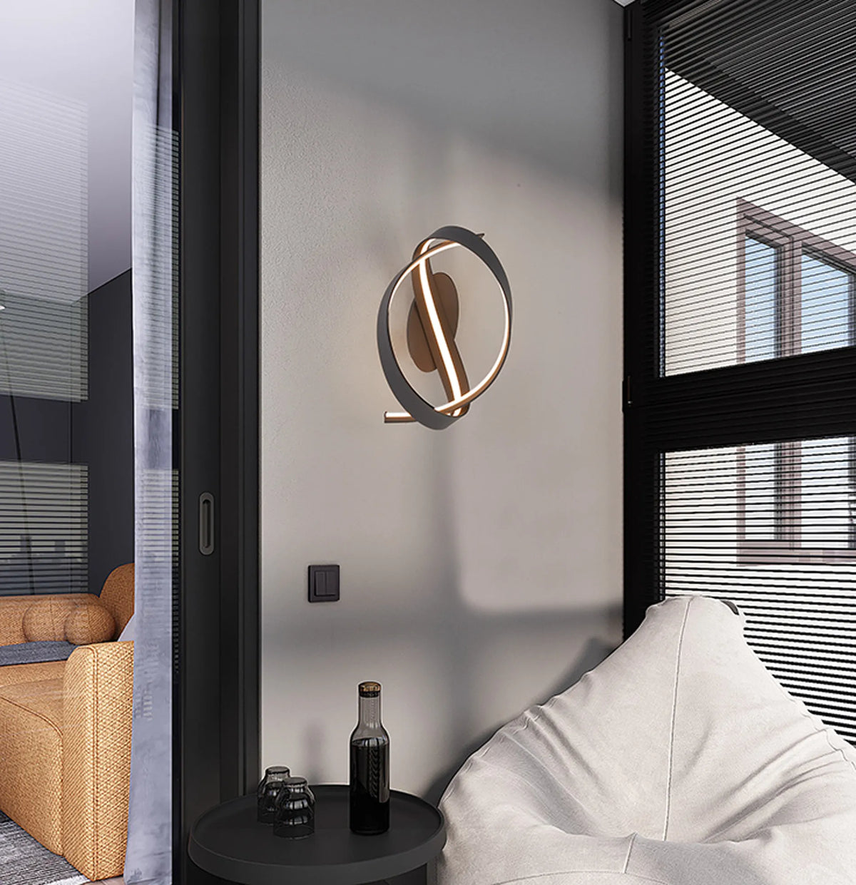 Fabula Laven Loop Wall Light – 33 cm – Dark Grey
