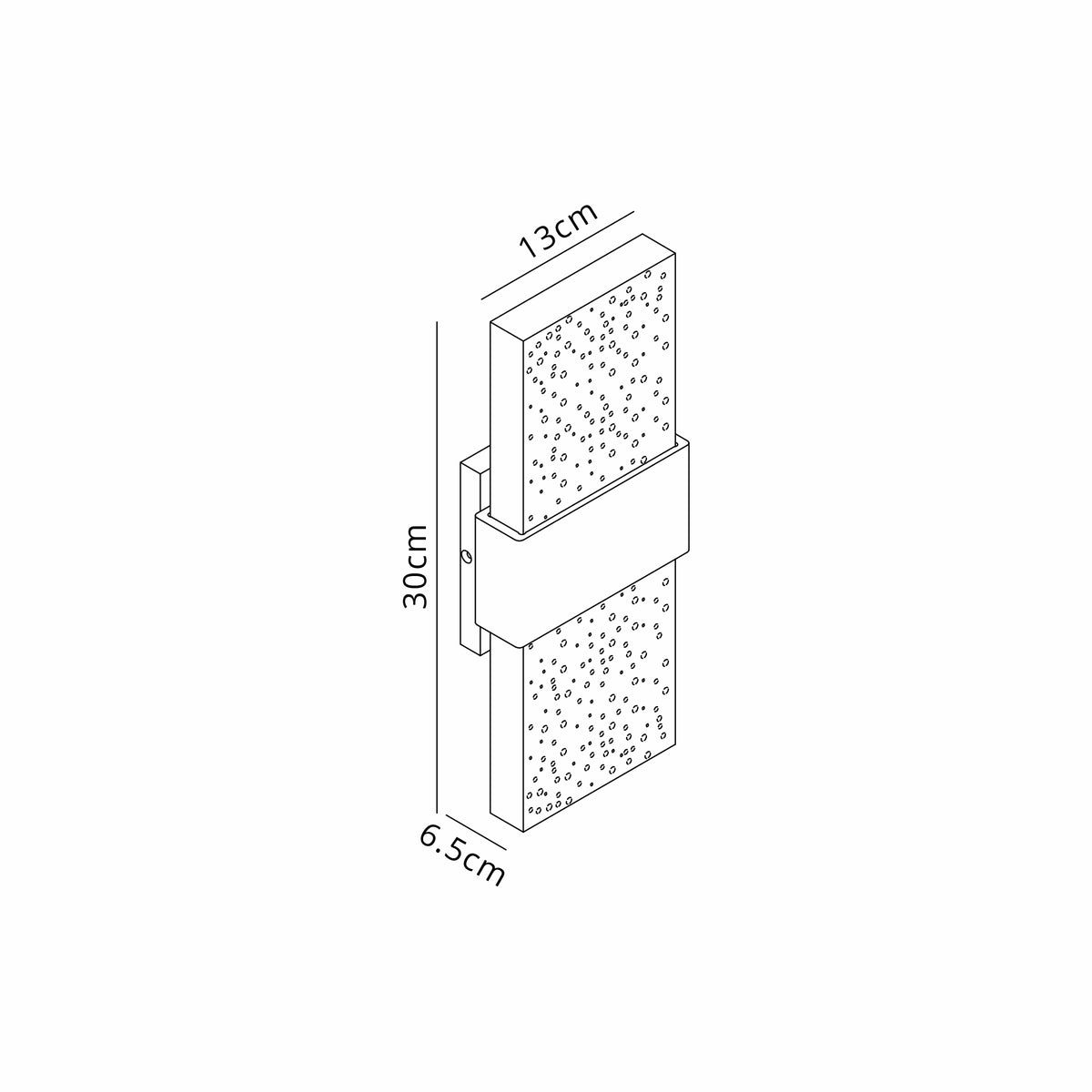 Fabula Havant IP65 Up/Down LED Wall Light – Cacao & Bubble Glass