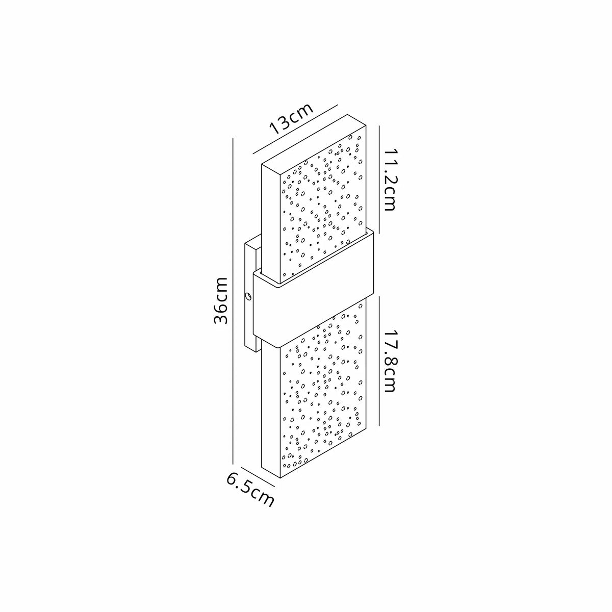 Fabula Havant IP65 Up/Down LED Wall Light – Cacao & Bubble Glass