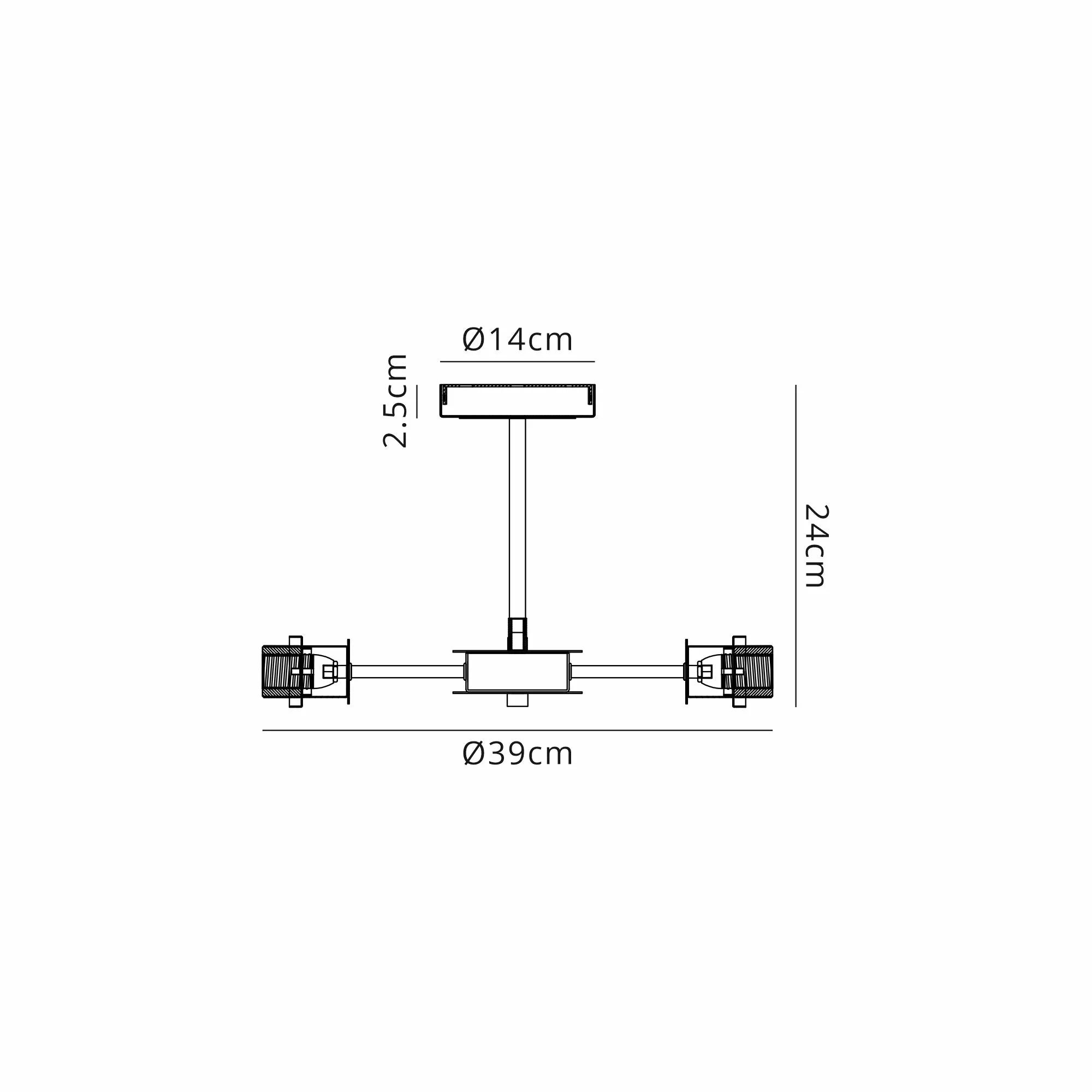 Sycamore Semi Ceiling 5 Light Satin Nickel & Satin Black