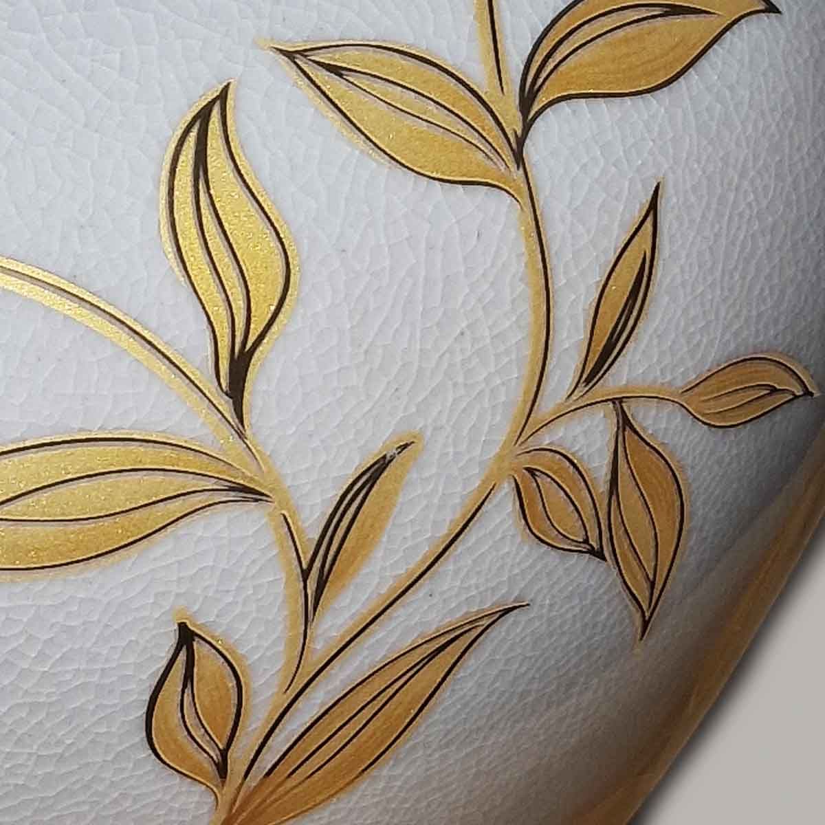 Elstead Leaves Single Table Lamp - Brown & Gold
