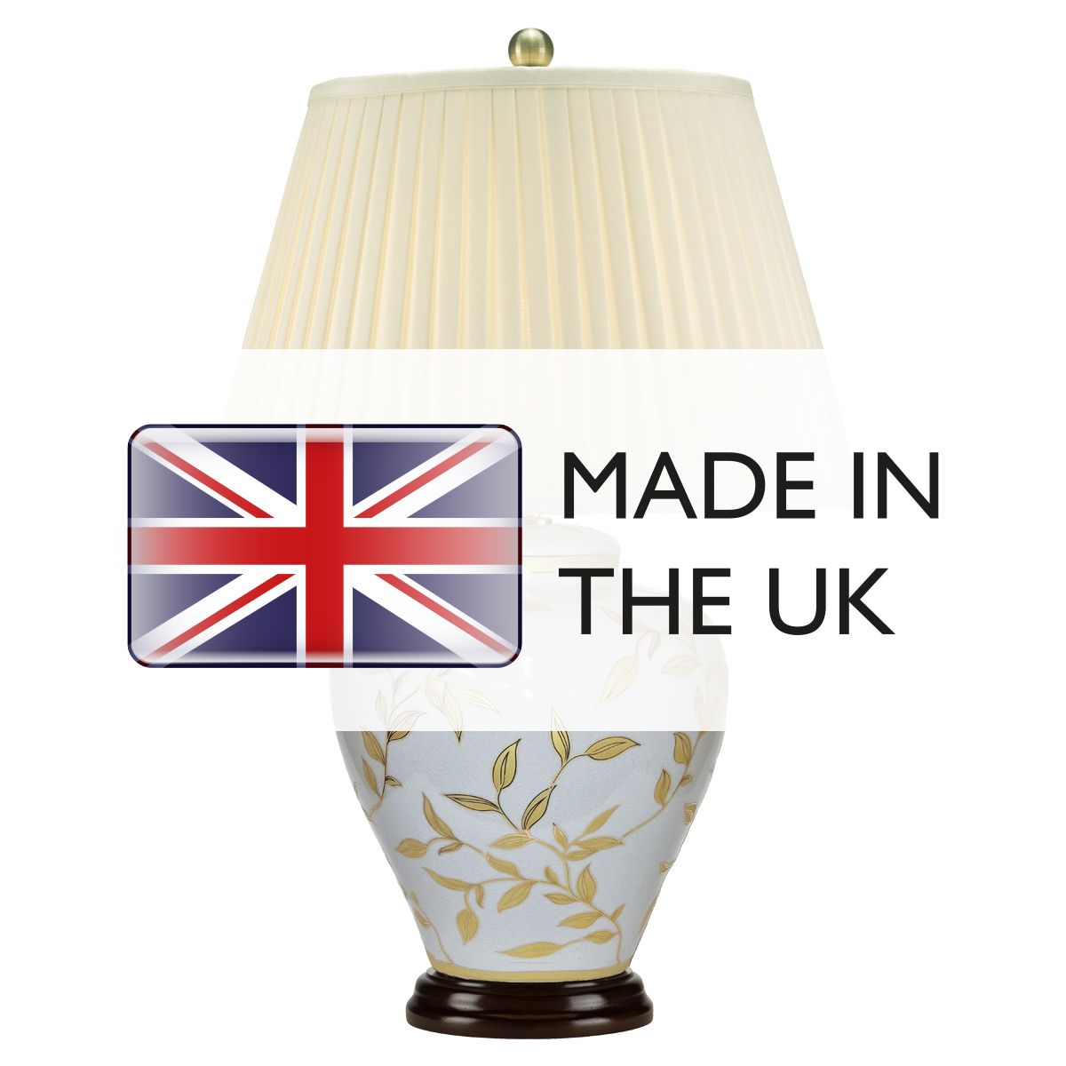 Elstead Leaves Single Table Lamp - Brown & Gold