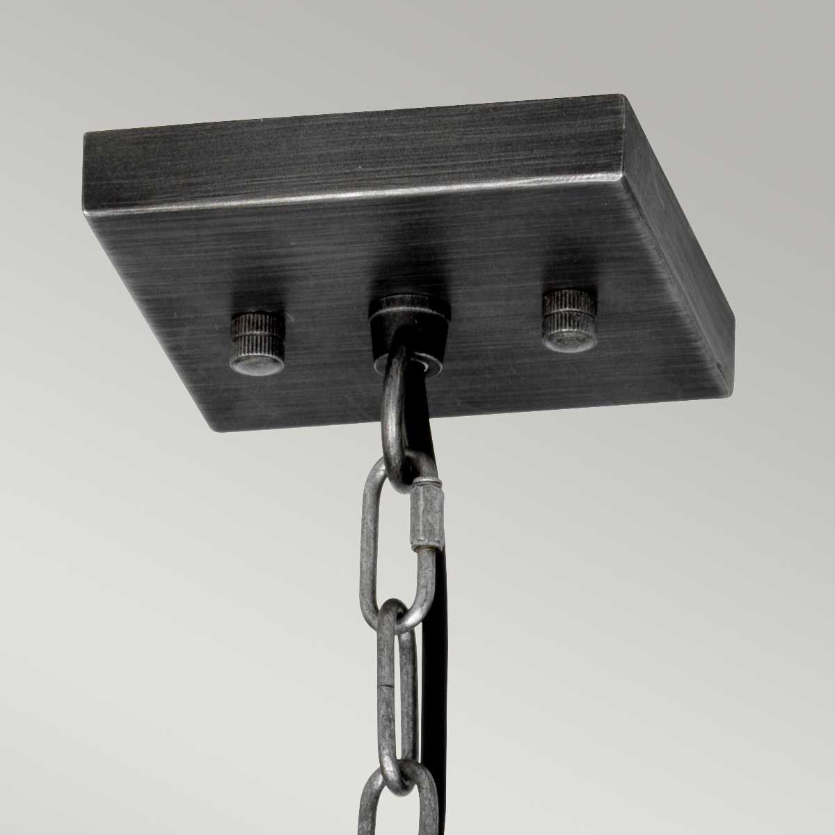Elstead Louvre Single Pendant - Painted Gunmetal