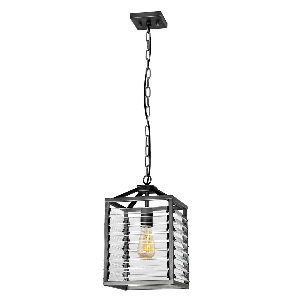 Elstead Louvre Single Pendant - Painted Gunmetal