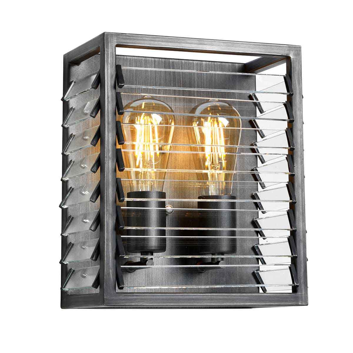 Elstead Louvre 2 Light Wall Light - Painted Gunmetal
