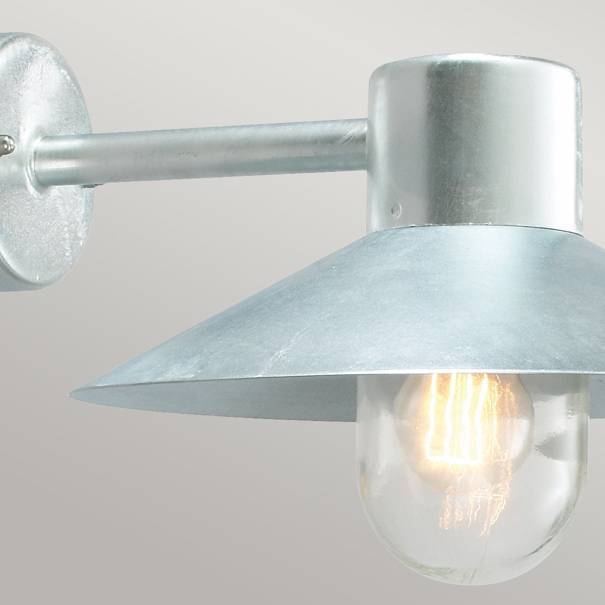 Norlys Lund Single Wall Lantern - Galvanised