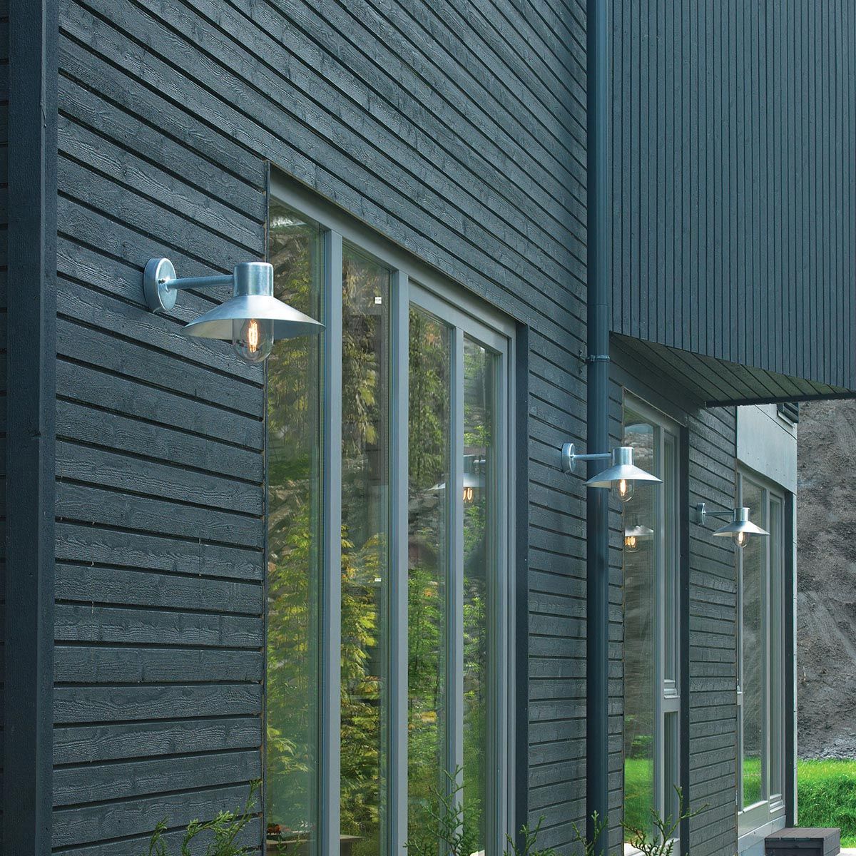 Norlys Lund Single Wall Lantern - Galvanised