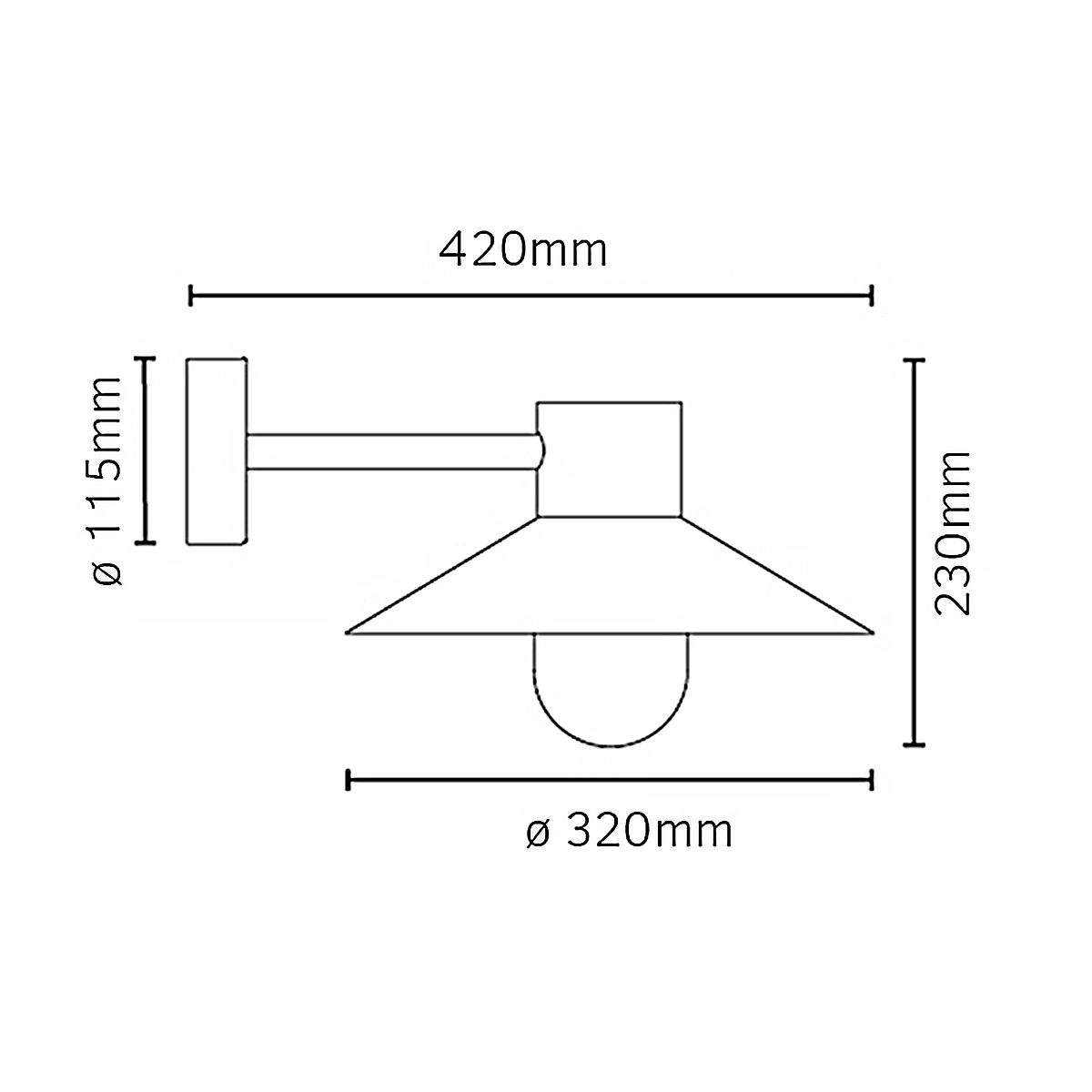 Norlys Lund Single Wall Lantern - Galvanised