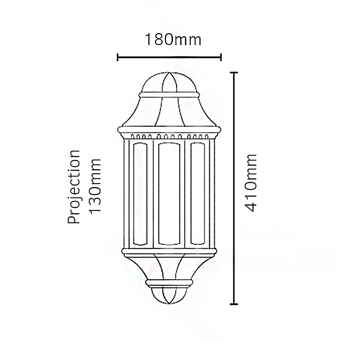 Norlys Malaga Single Wall Lantern - Black