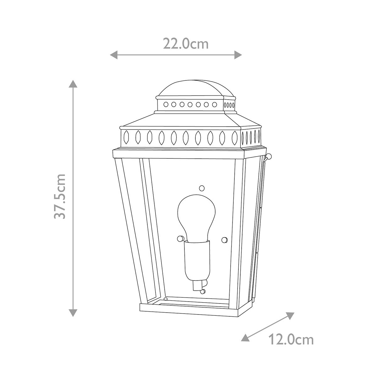 Elstead Mansion House Single Wall Lantern - Verdigris
