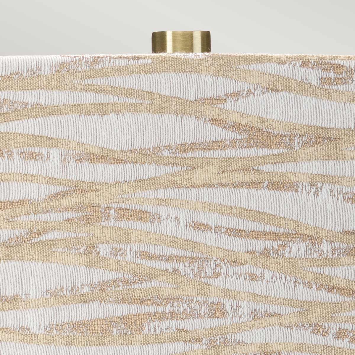 Elstead Milo 1 Light Table Lamp - White, Aged Brass & Orange