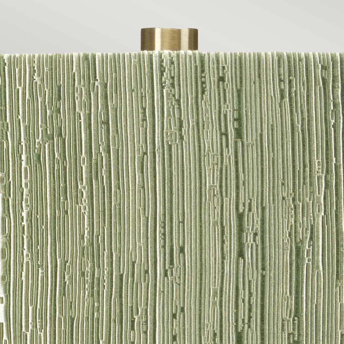 Elstead Milo 1 Light Table Lamp - White, Aged Brass & Green