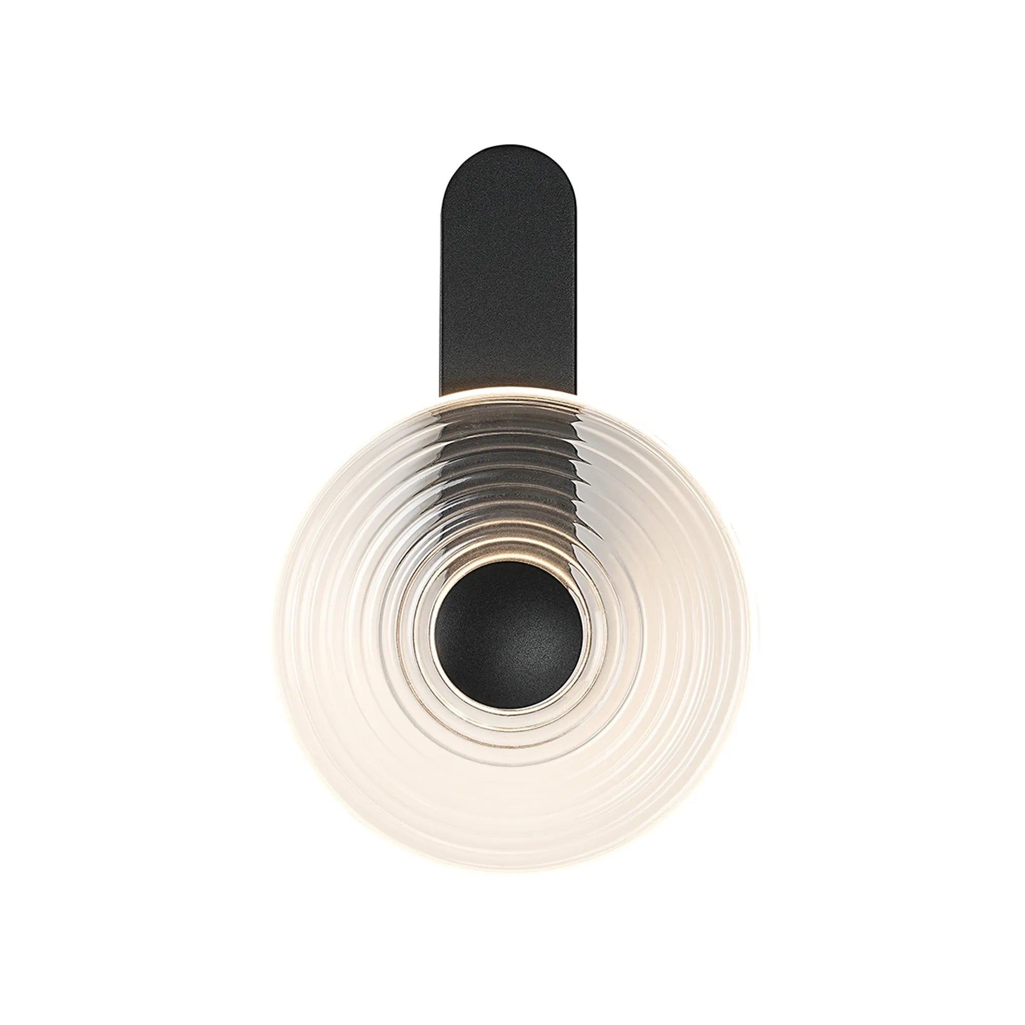 Milton Wall Lamp - Satin Black & Clear