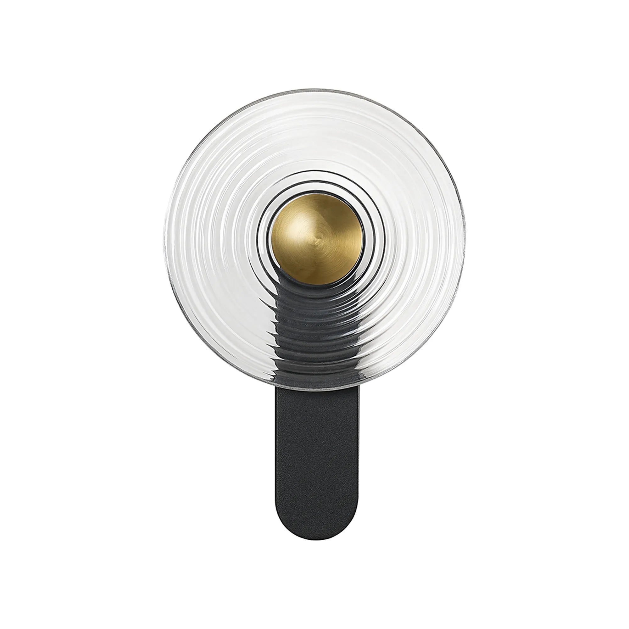 Milton Wall Lamp - Satin Black & Clear & Brass