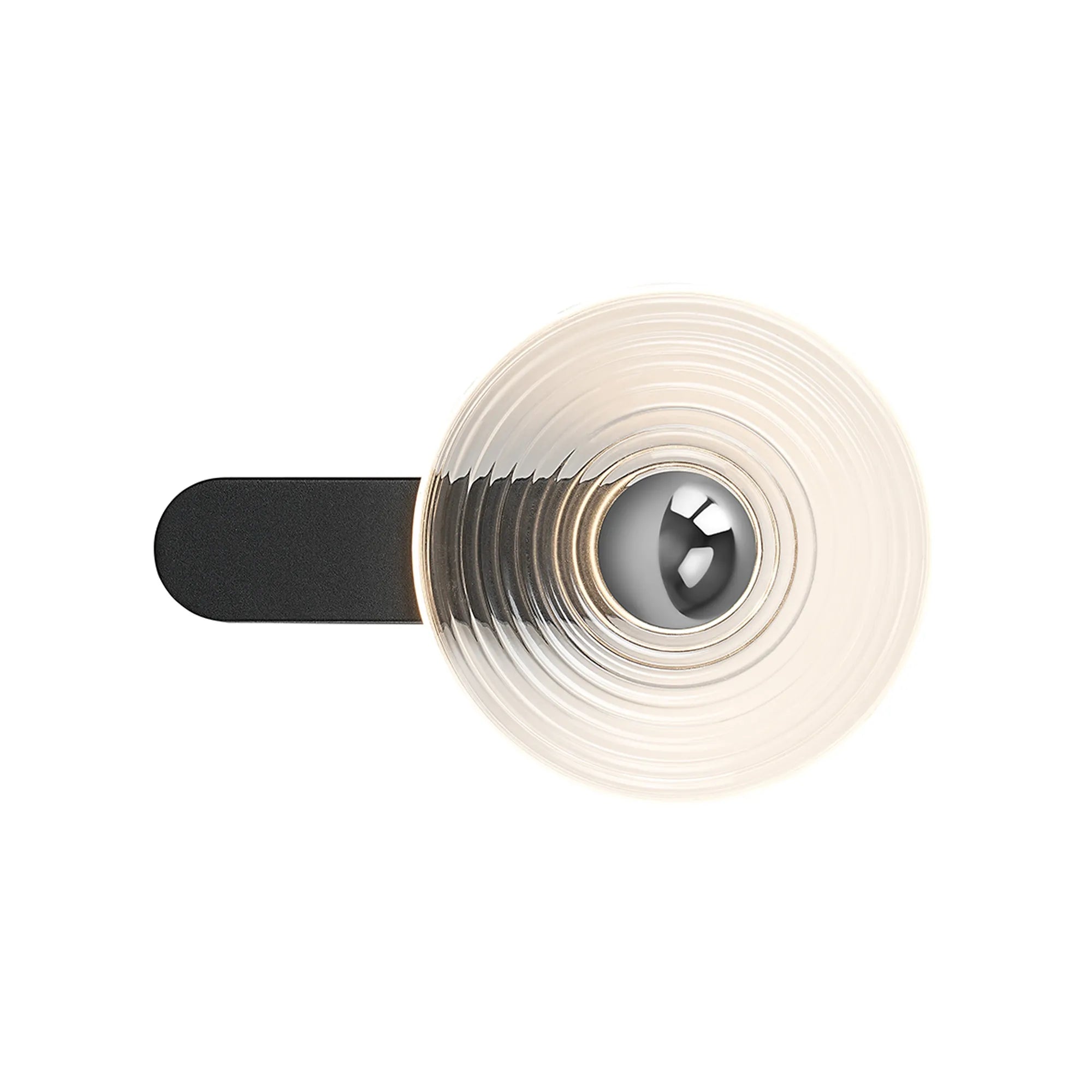 Milton Wall Lamp - Satin Black & Clear & Chrome