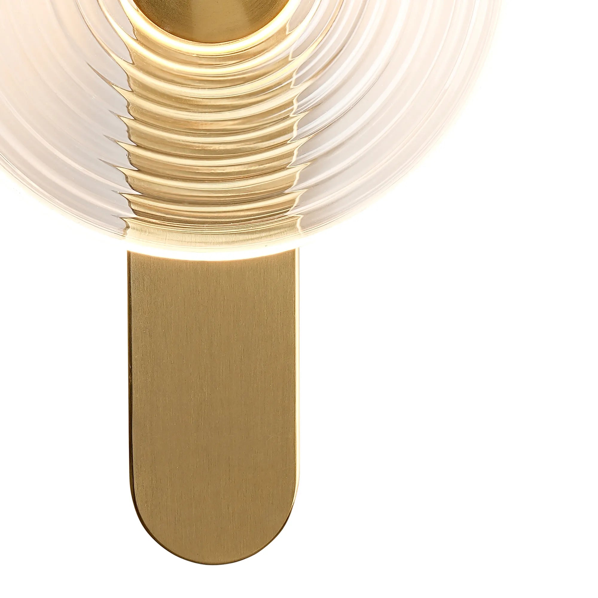 Milton Wall Lamp - Brass & Clear