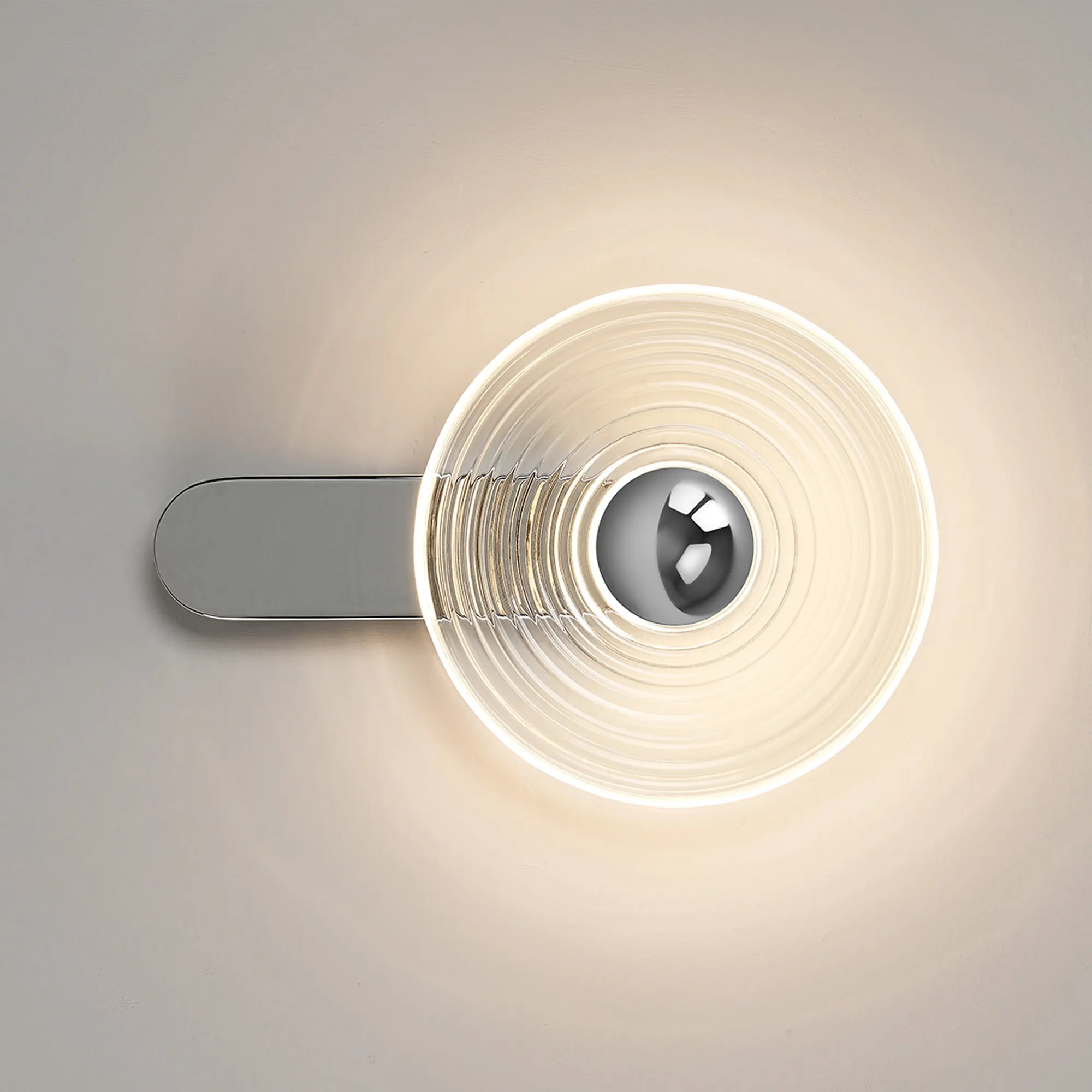 Milton Wall Lamp - Chrome & Clear