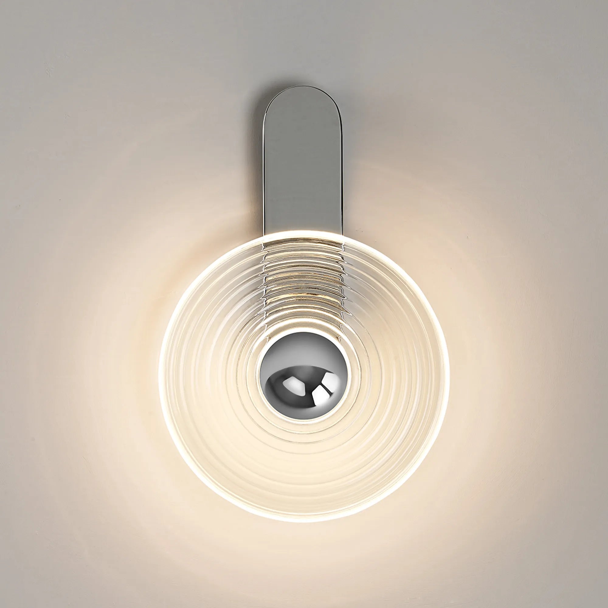 Milton Wall Lamp - Chrome & Clear