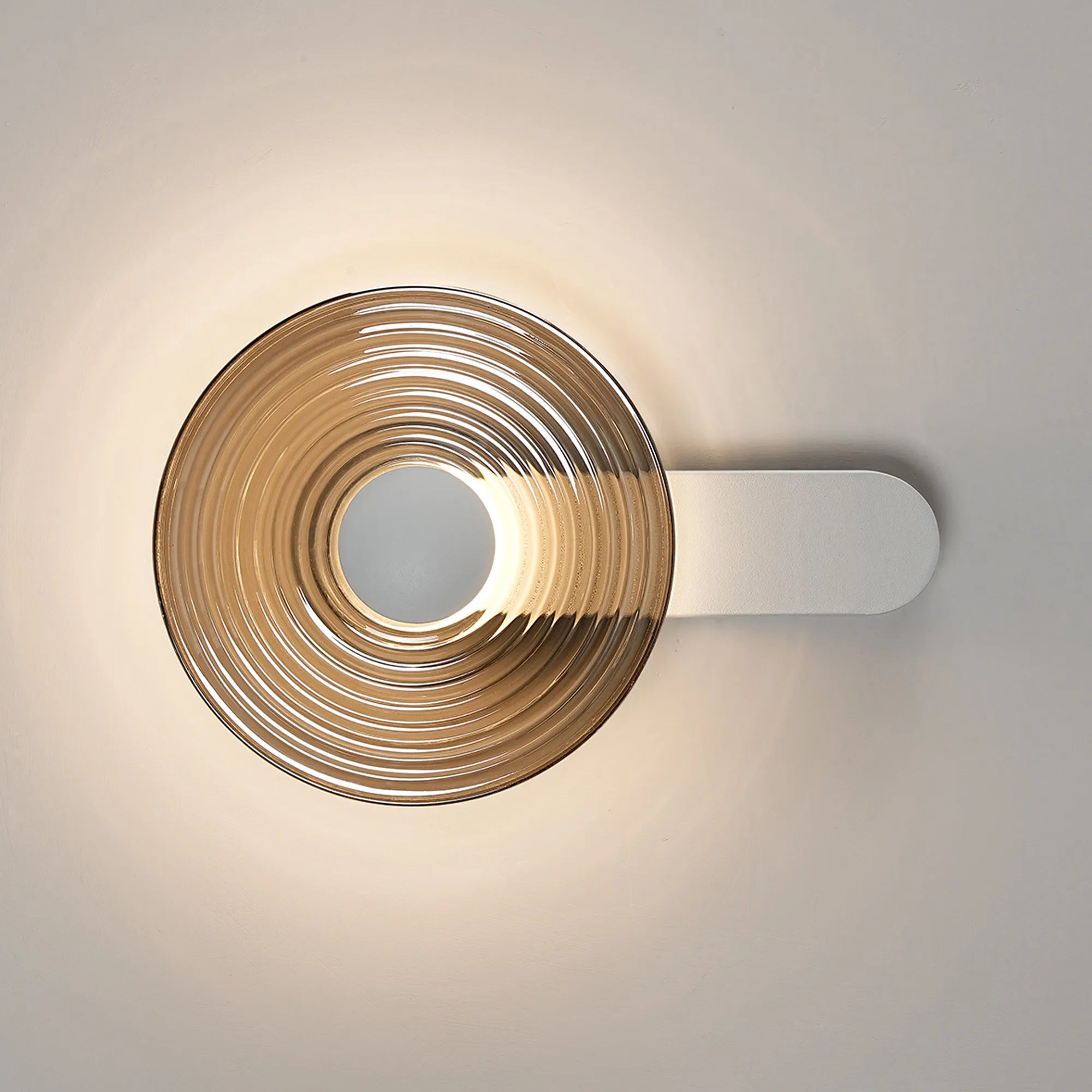 Milton Wall Lamp - Satin White & Smoke