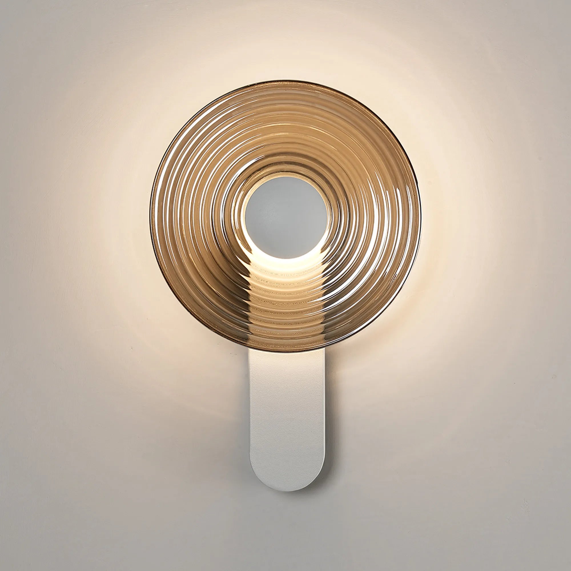 Milton Wall Lamp - Satin White & Smoke