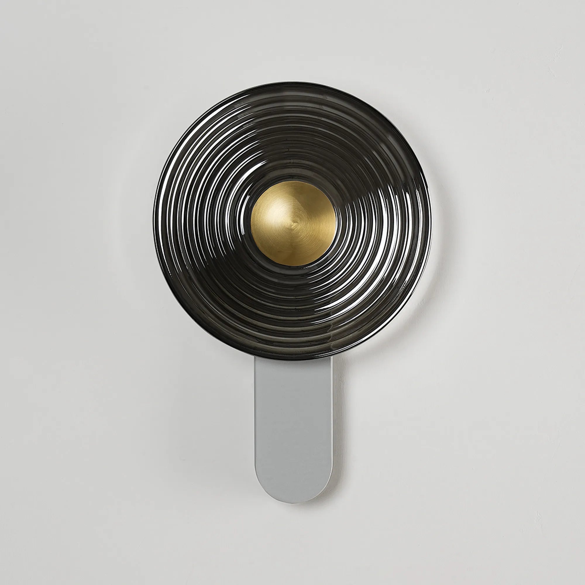 Milton Wall Lamp - Satin White & Smoke & Brass,