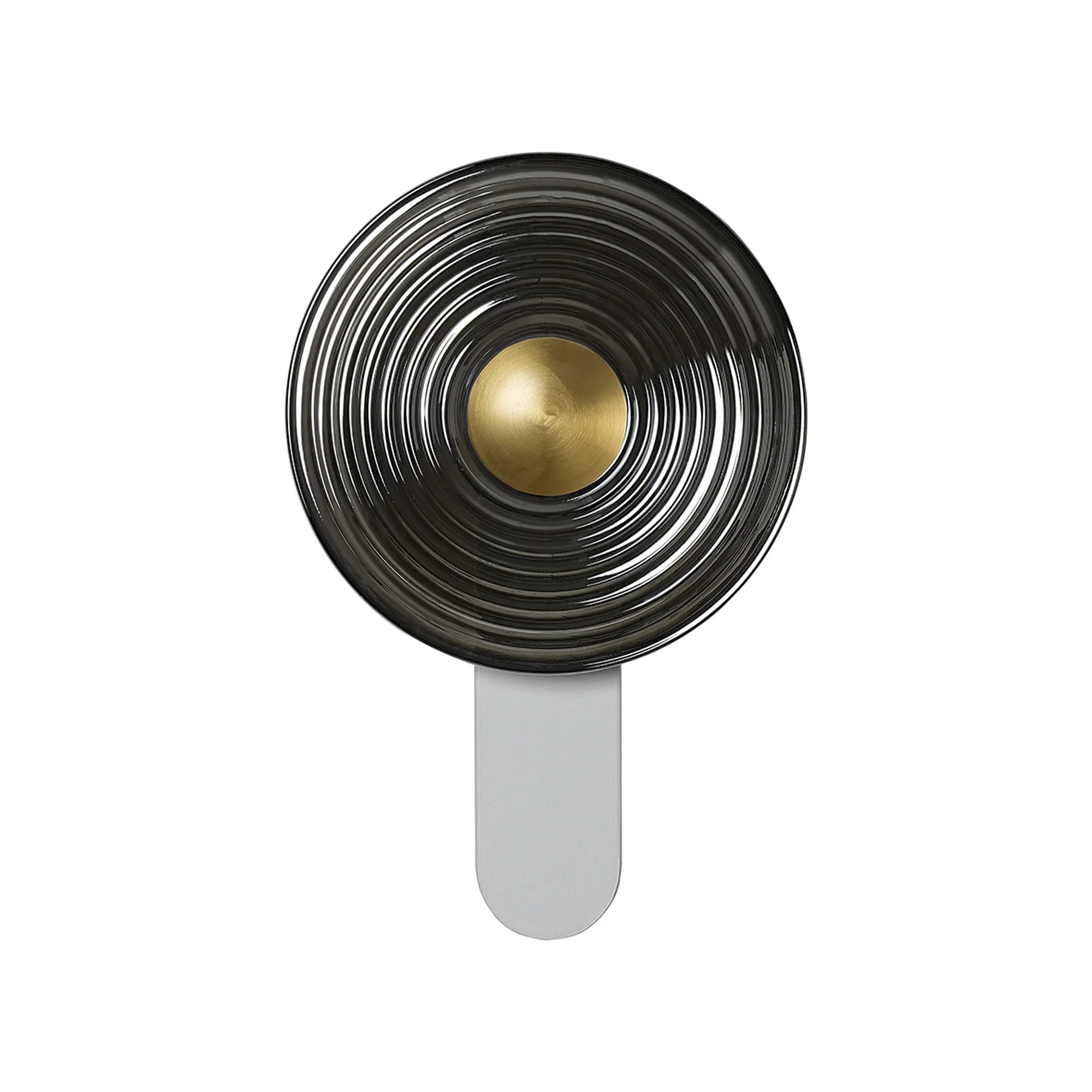 Milton Wall Lamp - Satin White & Smoke & Brass,