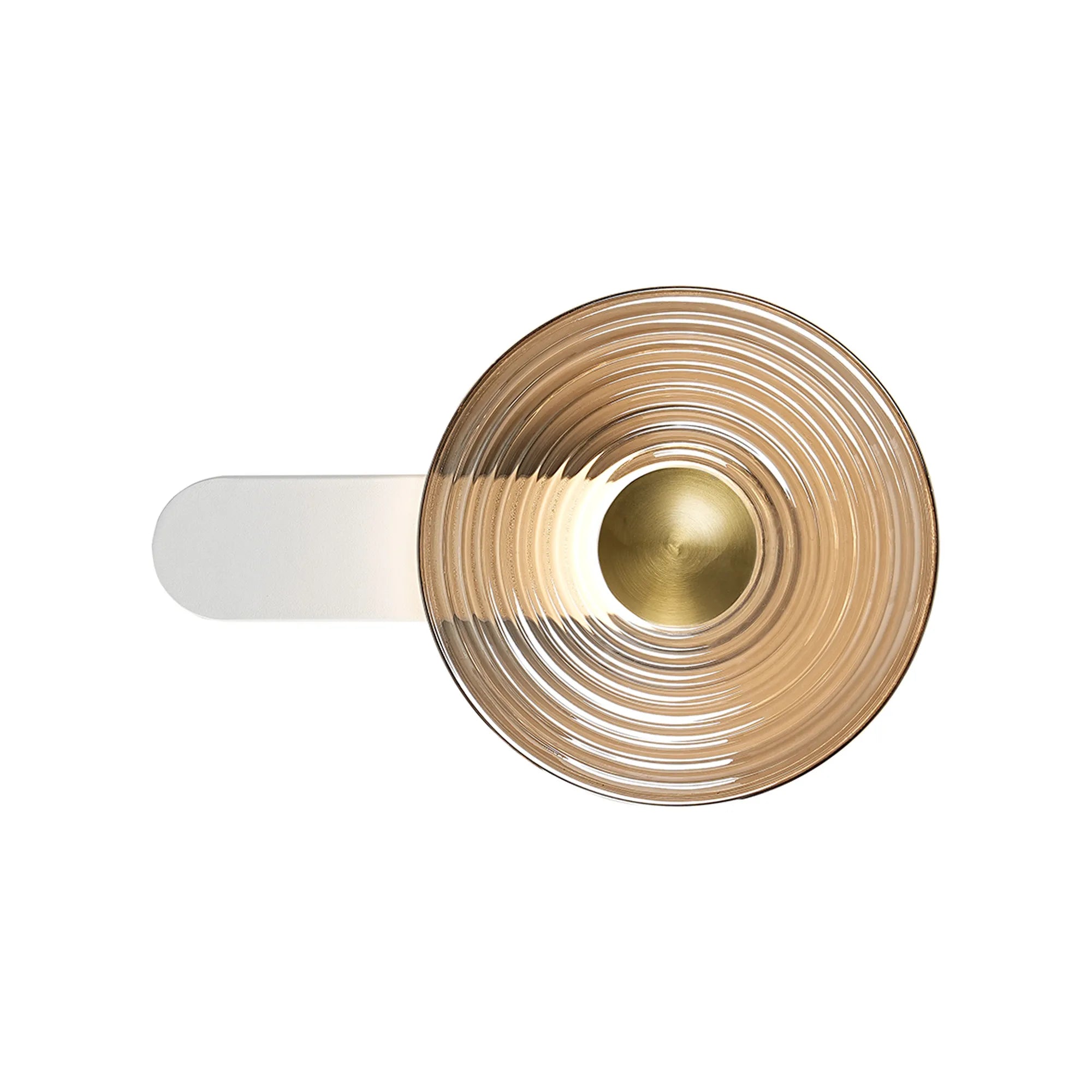 Milton Wall Lamp - Satin White & Smoke & Brass,