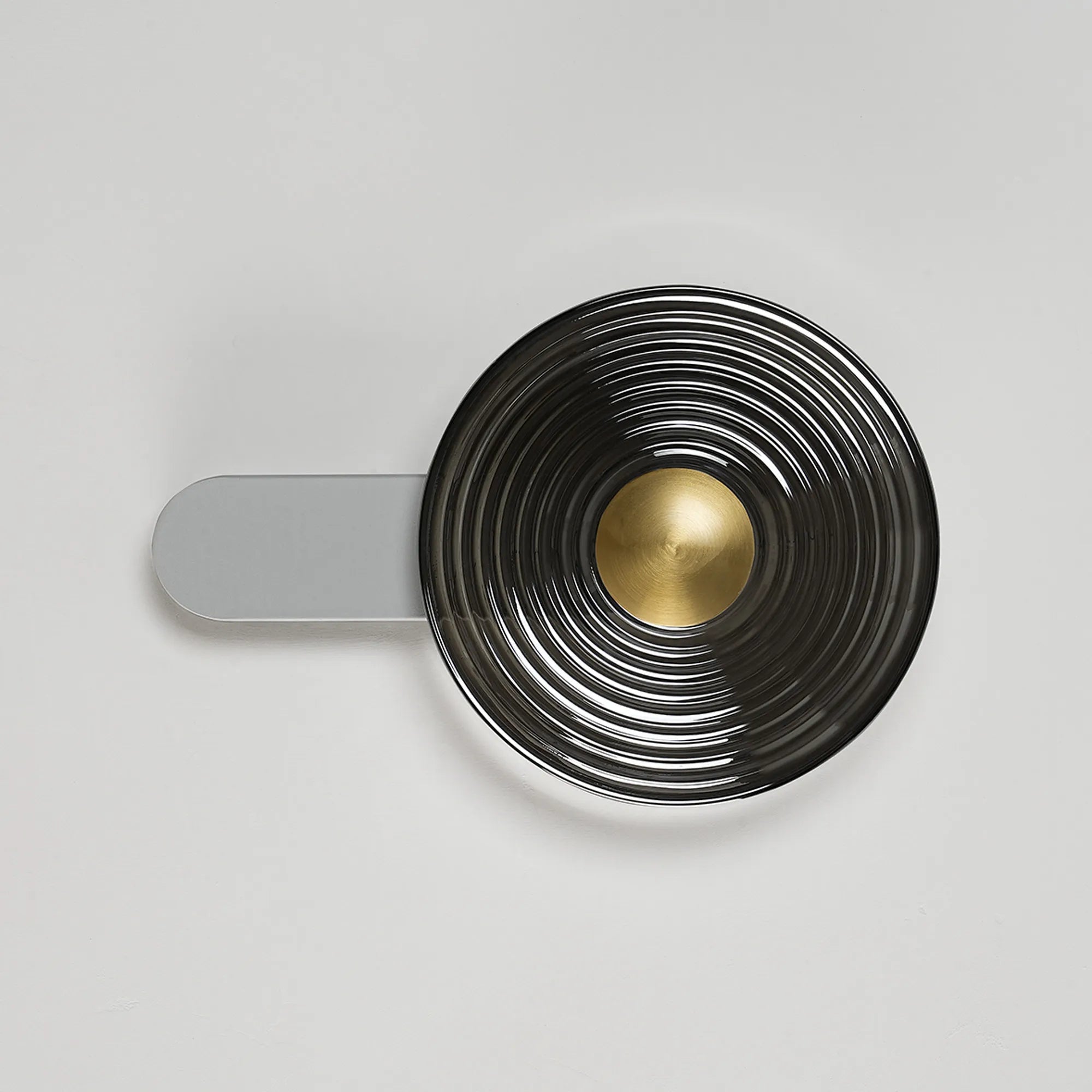 Milton Wall Lamp - Satin White & Smoke & Brass,