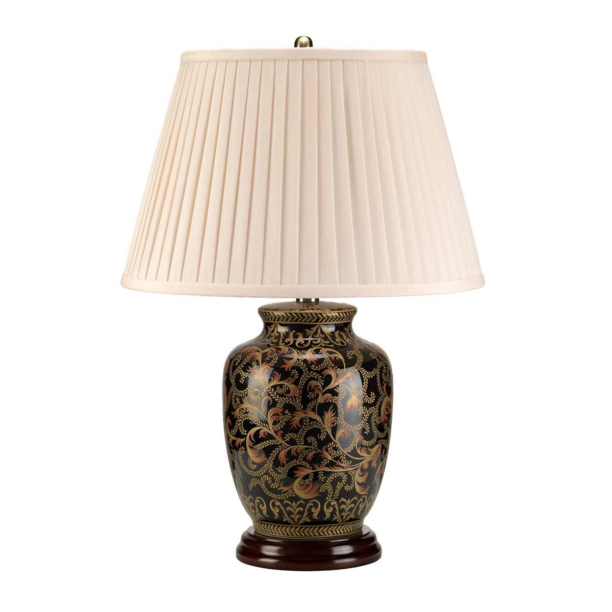 Elstead Morris Single Small Table Lamp - Gold & Black