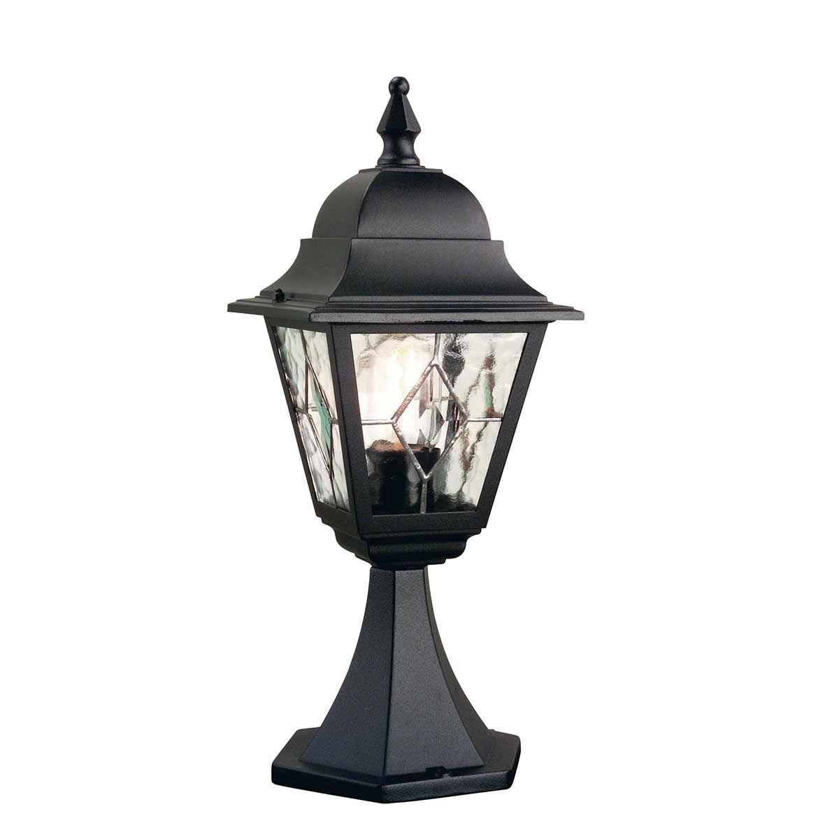 Elstead Norfolk Single Pedestal Lantern - Black