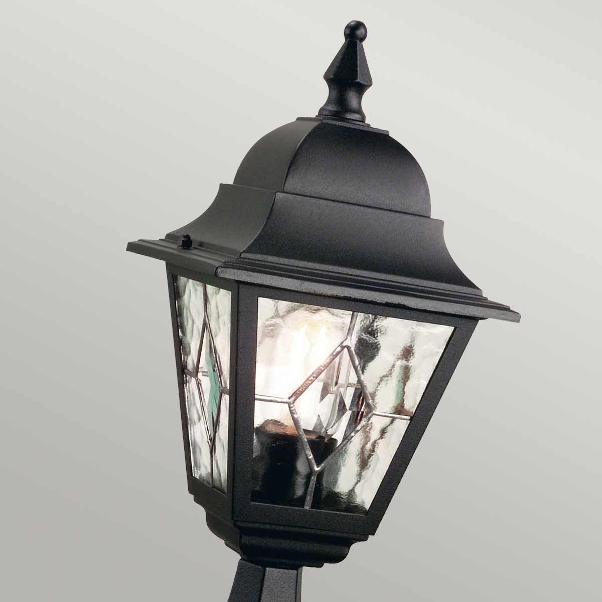 Elstead Norfolk Single Pedestal Lantern - Black