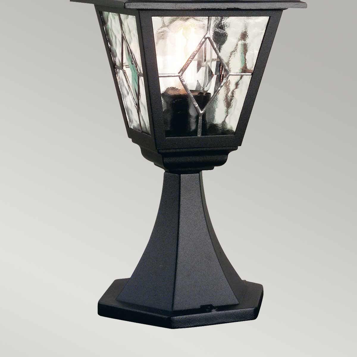 Elstead Norfolk Single Pedestal Lantern - Black