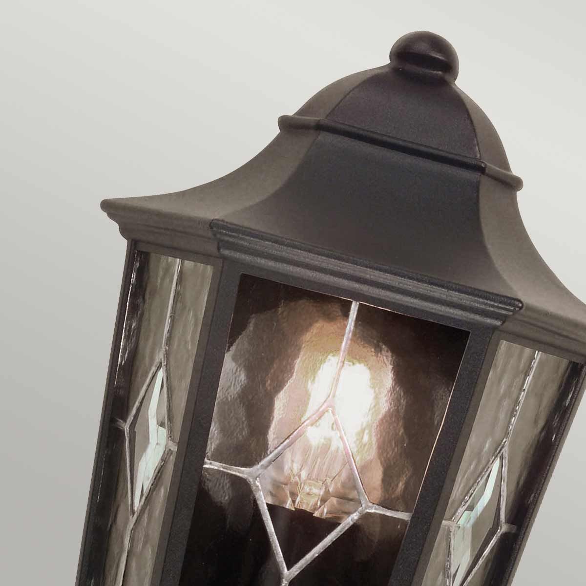 Elstead Norfolk Single Large Half Lantern - Black