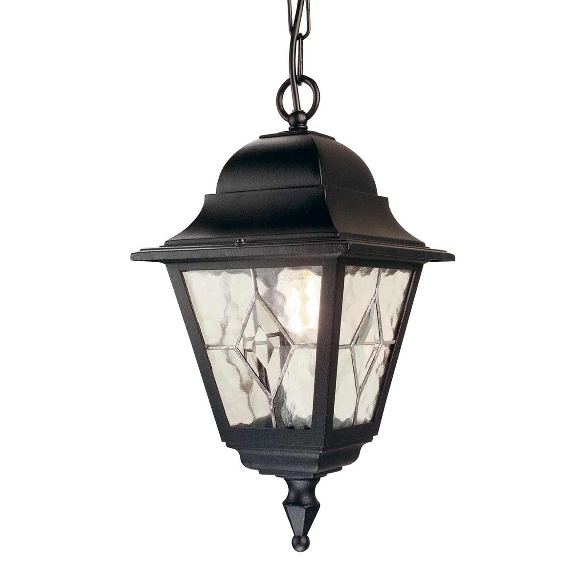 Elstead Norfolk Single Chain Lantern - Black