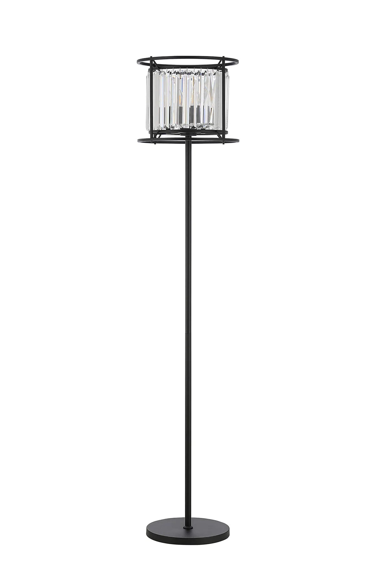 Fabula Oakhurst Floor Lamp – 36 cm – Satin Black & Clear Crystal