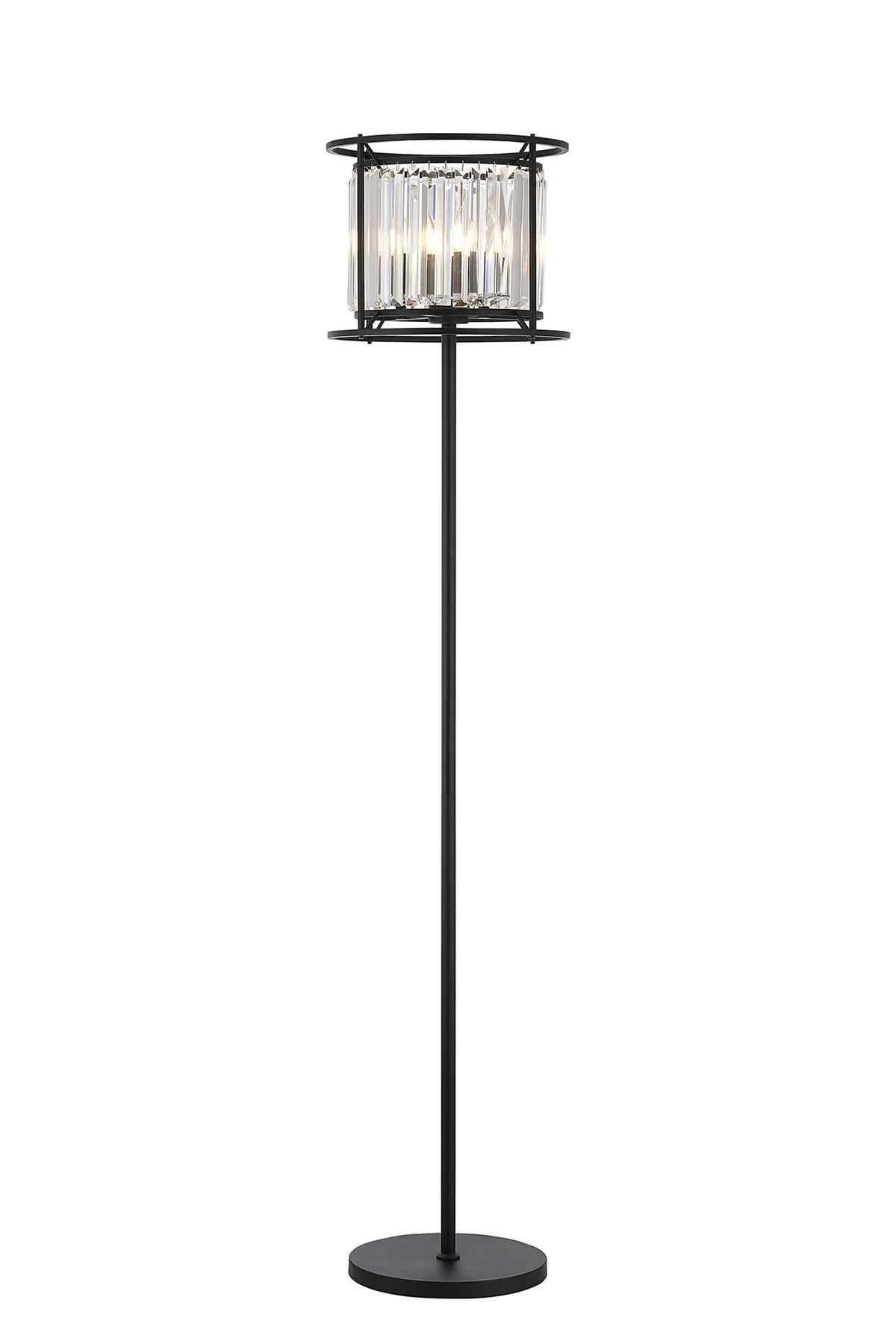 Fabula Oakhurst Floor Lamp – 36 cm – Satin Black & Clear Crystal 36 cm