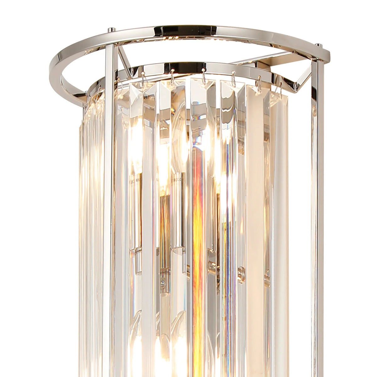 Fabula Oakhurst Tall Lamp Wall Light – 23 cm – Polished Nickel & Clear Crystal