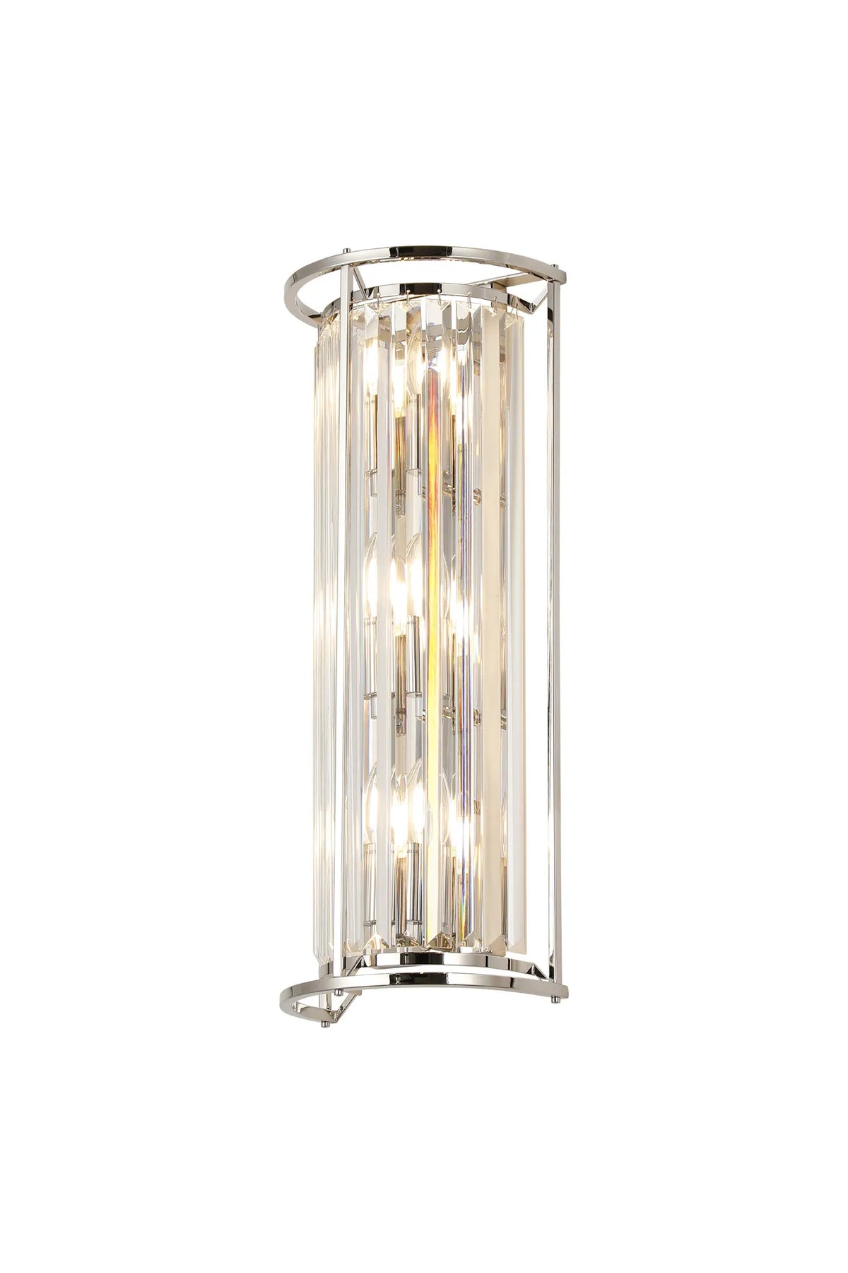 Fabula Oakhurst Tall Lamp Wall Light – 23 cm – Polished Nickel & Clear Crystal 23 cm