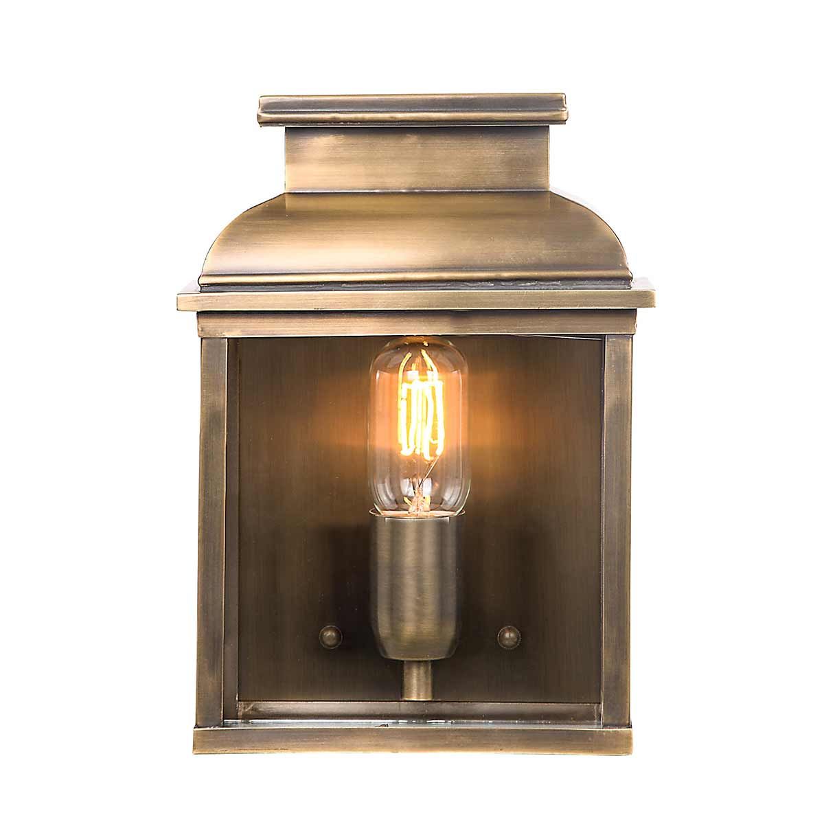 Elstead Old Bailey Single Wall Lantern - Aged Brass