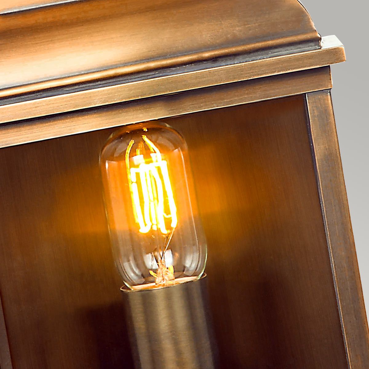 Elstead Old Bailey Single Wall Lantern - Aged Brass
