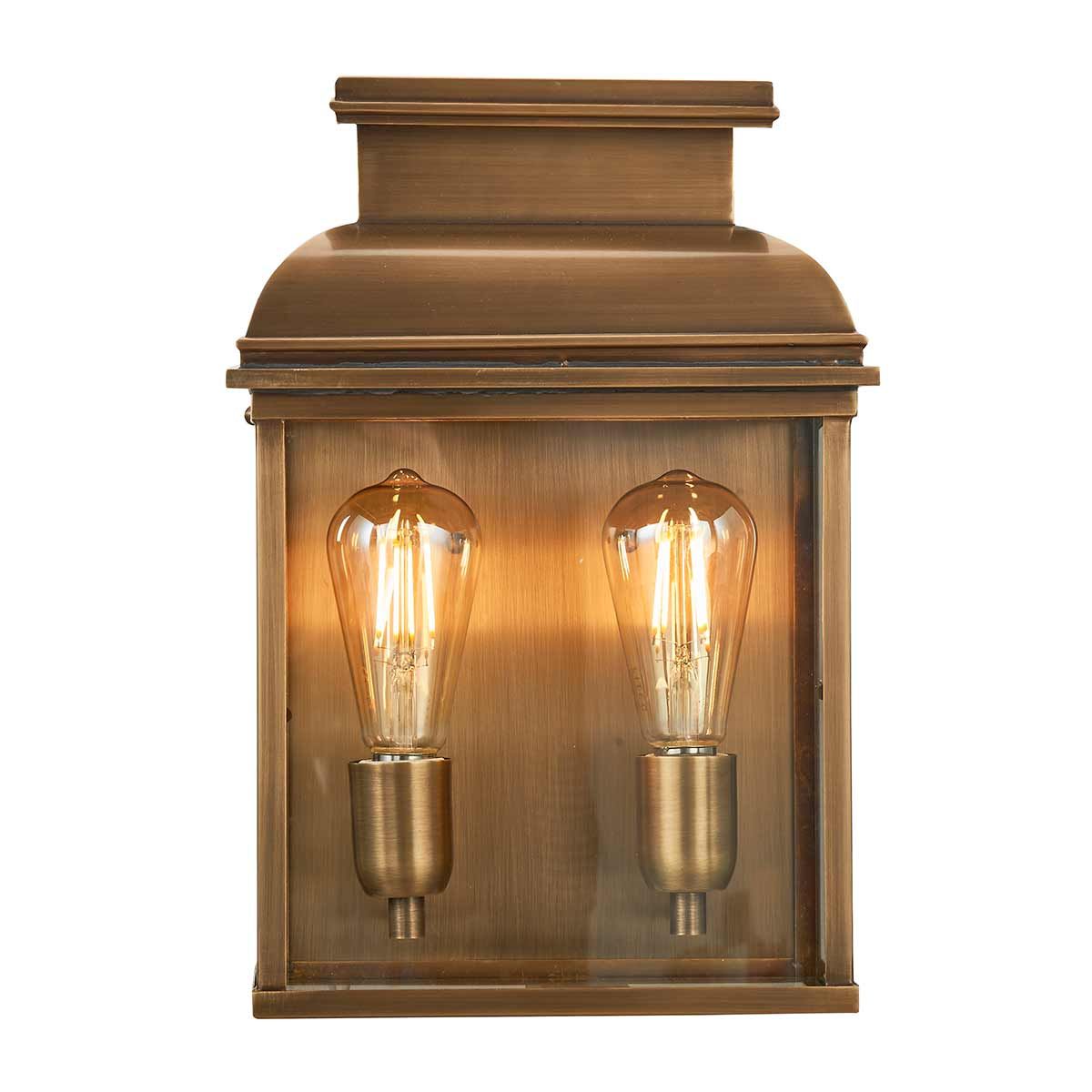 Elstead Old Bailey 2 Light Large Wall Lantern - Aged Brass
